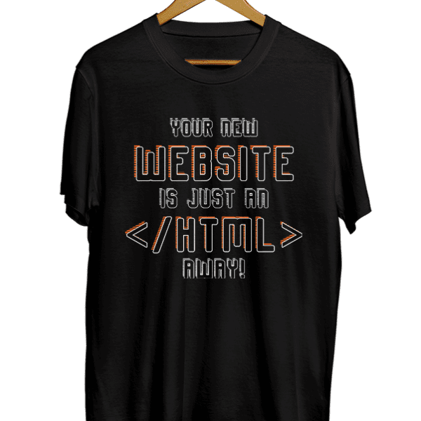 Your new website is just an html away black